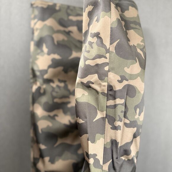 Aldo Camo Stretch Satin Thigh High Boots Size 6 Military Chic Grunge punk sleek - Picture 3 of 16